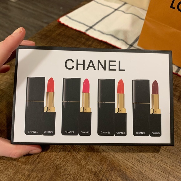 New Authentic Chanel gift Box of four lipsticks